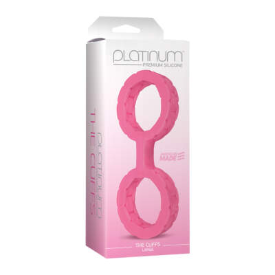 Doc Johnson Silicone Cuffs Large Pink 0109-04-BX 782421055141