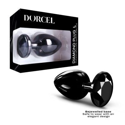 Dorcel Diamond Plug Metal Gem Anal Plug Large Black Black 6073124 3700436073124 Multiview