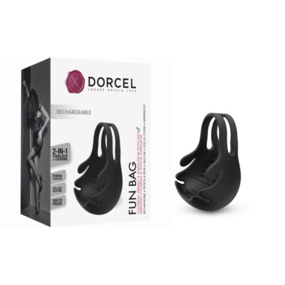 Dorcel Fun Bag Rechargeable Scrotum Vibrator Cock Ring Black 6072479 3700436072479 Multiview