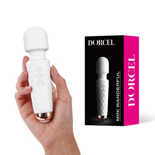 Dorcel Mini Wanderful Rechargeable Compact Wand Massager White Rose Gold 6073155 3700436073155 Multiview