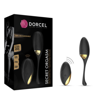 Dorcel Secret Orgasm Wireless Remote Egg Vibrator Black Gold 6072424 3700436072424 Multiview