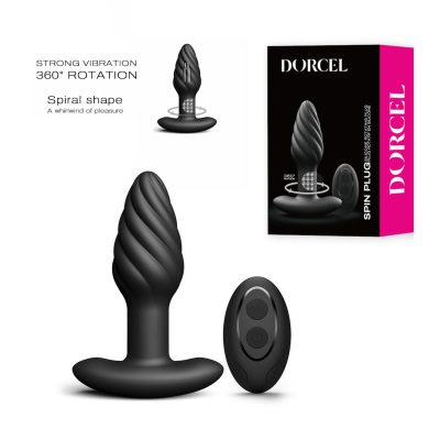 Dorcel Spin Plug Rimming Rotating Vibrating Butt Plug with Remote Black 6073193 3700436073193 Multiview