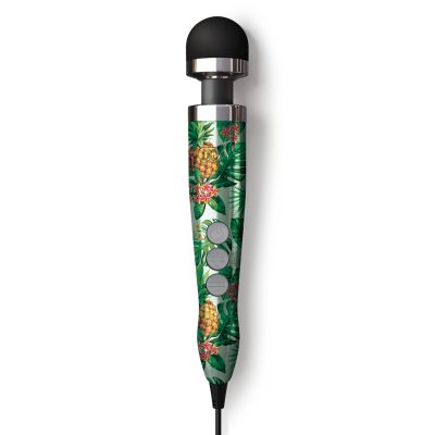 Doxy Die Cast 3 Plug In Wand Massager Tropical Print Pineapple Palm Frond Print Doxy3AUPN 712758998187 Detail