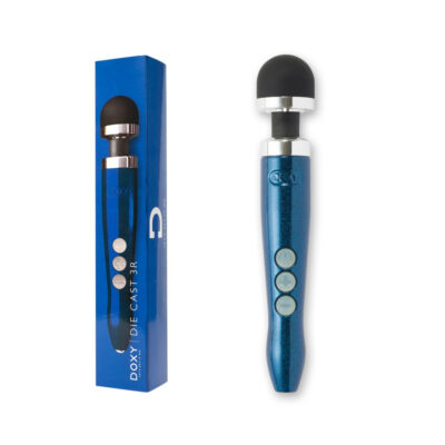 Doxy Doxy 3R Die Cast Aluminium Rechargeable Wand Massager Blue Flame DOX3RCBF 712758998521 Multiview