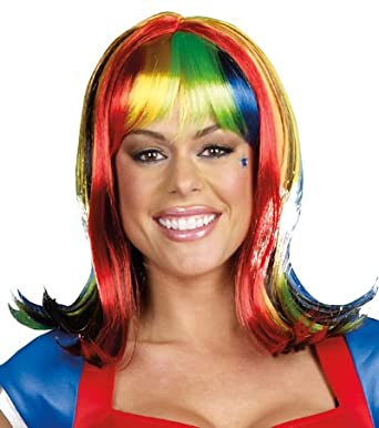 Dreamgirl Light Up Rainbow Wig One Size Rainbow DG7840 876802154001 Detail