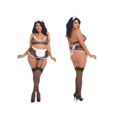 Dreamgirl Lingerie Maid For You Maid Costume Queen Size Black White 12229X 888368307913 Multi Detail