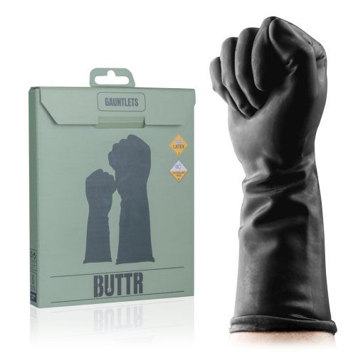 EDC Buttr Gaunlets Latex Fisting Gloves Black BUTTR010 8719934000407 Multiview