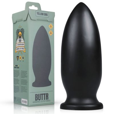 EDC Buttr Yellow Dog 9 Inch Butt Plug Black BUTTR014 8719934000445 Multiview