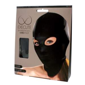 EXECUTE Face Mask Eye Holes Black M L MK004 4573103500044 Boxview
