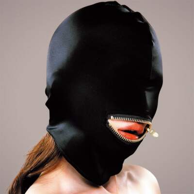 EXECUTE Face Mask Mouth Zipper Black M L MK006 4573103500068 Side Detail