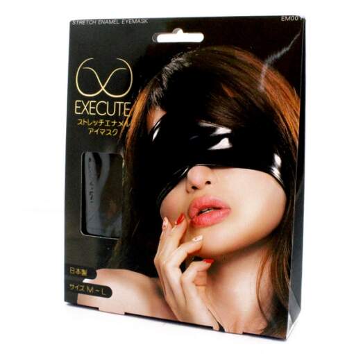 EXECUTE PVC Stretch Eye Mask Black M L EM001 4573103500082 Boxview