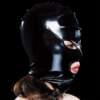 EXECUTE PVC Stretch Open Face Mask Black M L EM003 4573103500105 Side Detail
