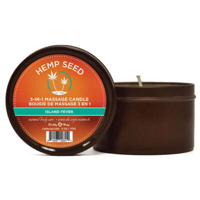 Earthly Body Hemp Seed 3-in-1 Massage Candle Island Fever 02641 814487026411