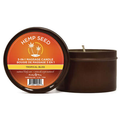 Earthly Body Hemp Seed 3-in-1 Massage Candle Tropical Bliss 026428 814487026428