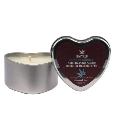 Earthly Body Hemp Seed Cupids Cuddle Coconut Monoi Cedar Scented Massage Candle 113g HSCV024A 810040296284 Multiview