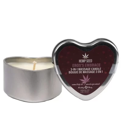 Earthly Body Hemp Seed Eross Embrace Apple Pear Violet Scented Massage Candle 113g HSCV024C 810040296291 Multiview