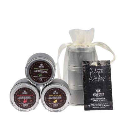 Earthly Body Hemp Seed Limited Edition Mini Candle Trio 3 x 50g HSCH223T 810040296260 Multiview