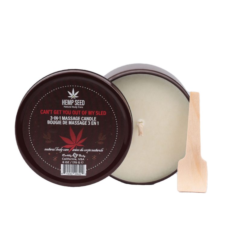 Earthly Body Hemp Seed Oil 3 in 1 Massage Candle Cant Get You Out of My Sled 170g HSCH023A 810040296222 Multiview