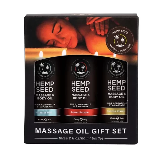 Earthly Body Massage Trio Gift Set Summer 23 Sunset Escape Paradise Mist Sunrise Kisses 3x60ml EBMASG223 810040295850 Boxview