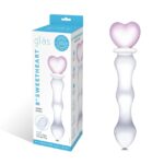 Electric Novelties Glas 8 inch sweetheart glass dildo clear clear pink GLAS161 4890808238639 Multiview