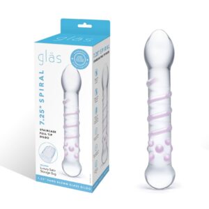Electric Novelties Glas Glass spiral staircase full tip dildo Clear GLAS10 4890808062746 Multiview