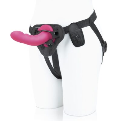 Electric Novelties Pegasus 6 Inch Rechargeable Wireless Remote Dong and Harness Pink PEG004 4890808228326 Dong Harness Detail