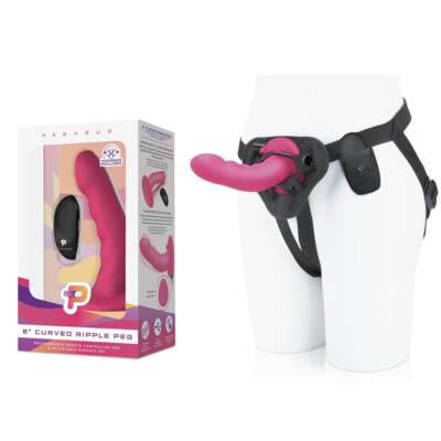 Electric Novelties Pegasus 6 Inch Rechargeable Wireless Remote Dong and Harness Pink PEG004 4890808228326 Multiview