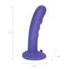 Electric Novelties Pegasus 6 Inch Rechargeable Wireless Remote Dong and Harness Purple PEG004 4890808228319 Dong Size Detail
