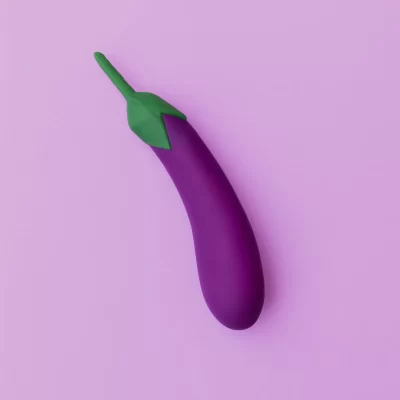 Emojibator Rechargeable XL Eggplant Vibrator Purple Green EM095 737787999677 Detail