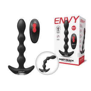 Envy Deep Reach Remote Vibrating Posable Anal Beads Black ENV 1002 848416010042 Multiview