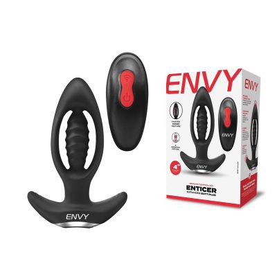 Envy Enticer Remote Vibrating Expanding Butt Plug Black ENV 1001 848416010035 Multiview