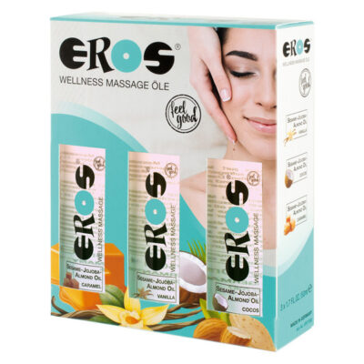 Eros Wellness Massage Oil 3 Pack Vanilla Caramel Coconut 3x 4035223770924 Boxview