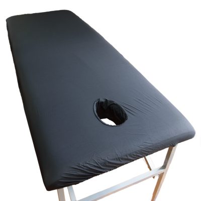 EroticGel Waterproof Massage Table Sheet with Face Hole 83x203cm Black EGMTSH 806809668560 Detail