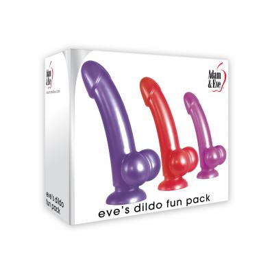 Evovled Adam and Eve Dildo Fun Pack 3 Pc Dildo Kit AE WF 1479 2 844477011479 Boxview