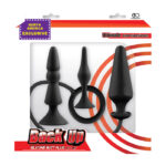 Excellent Power Back Up Silicone Butt Plug Anal Kit Black FKJ011A000-010 4897078621611