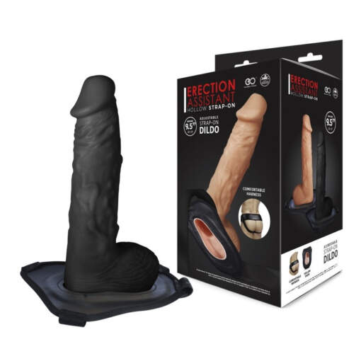 Excellent Power Erection Assistant Hollow Strap On Dong Black F06M009A00 010 4897078630804 Multiview