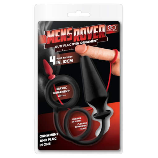 Excellent Power Mens Rover 4 Inch Silicone Butt Plug Cock Ring Black F06J003A00 010 4897078620669 Boxview