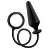 Excellent Power Mens Rover 4 Inch Silicone Butt Plug Cock Ring Black F06J003A00 010 4897078620669 Detail