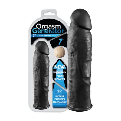 Excellent Power Orgasm Generator 7 inch Vibrating Penis Extension Sleeve Black FVSK005A00 010 4897078627927 Multiview
