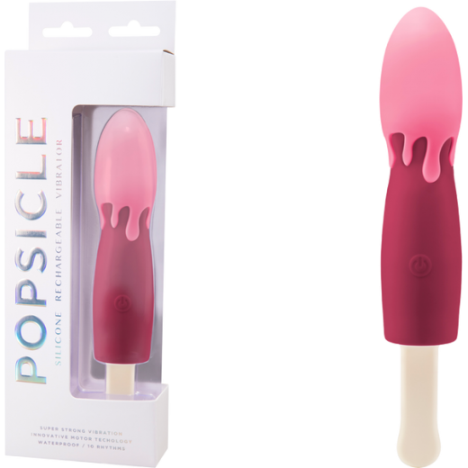 Excellent Power Popsicle Rechargeable Silicone Popsicle Vibrator Pink Red FPBK022A00-028 4897078627989