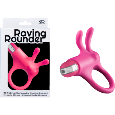Excellent Power Raving Rounder Rechargeable Vibrating Rabbit Cock Ring Pink FVSJ002A00 027 4897078624117