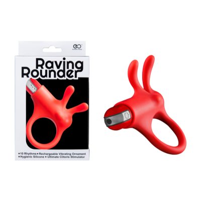 Excellent Power Raving Rounder Rechargeable Vibrating Silicone Cock Ring Red FVSJ002A00 008 4897078624094 Multiview