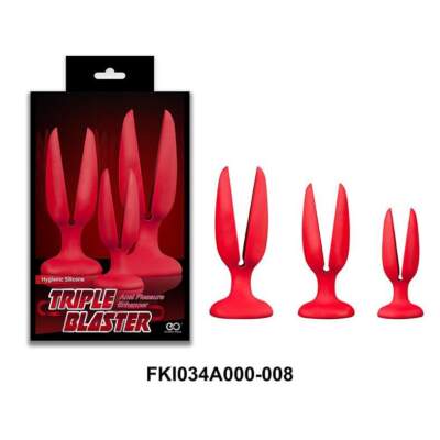 Excellent Power Triple Blaster Expanding Butt Plug Kit Red FKI034A000-008 4897078620447