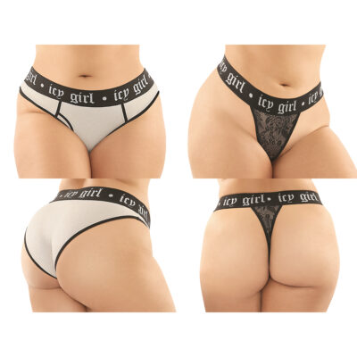 Fantasy Lingerie Icy Girl 2 Panty Pack PLUS SIZE QUEEN AF2PK1Q Detail