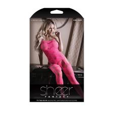 Fantasy Lingerie Sheer Fantasy To The Moon Geometric BodyStocking OS One Size Neon Pink SF926 811432019573 Boxview