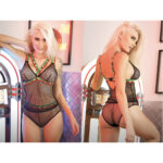 Fantasy Lingerie Vibes Id Hit That Caged Cami and Cheeky Panty Black AF931 Detail