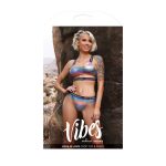 Fantasy Lingerie Vibes Love Is Love Crop Top and Panty Holographic Rainbow AF972 Boxview