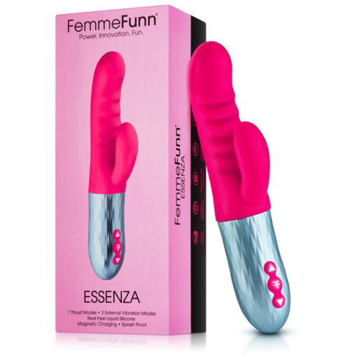 Femme Funn Essenza Thrusting Rabbit Vibrator Pink FEM10200 663546901363 Multiview