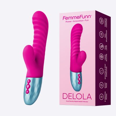 FemmeFunn Delola Dual Density Rabbit Vibrator Pink FF102701 663546902926 Multiview