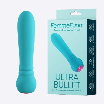 FemmeFunn Silicone Ultra Bullet Vibrator Turquoise FF100804 617353155549 Multiview